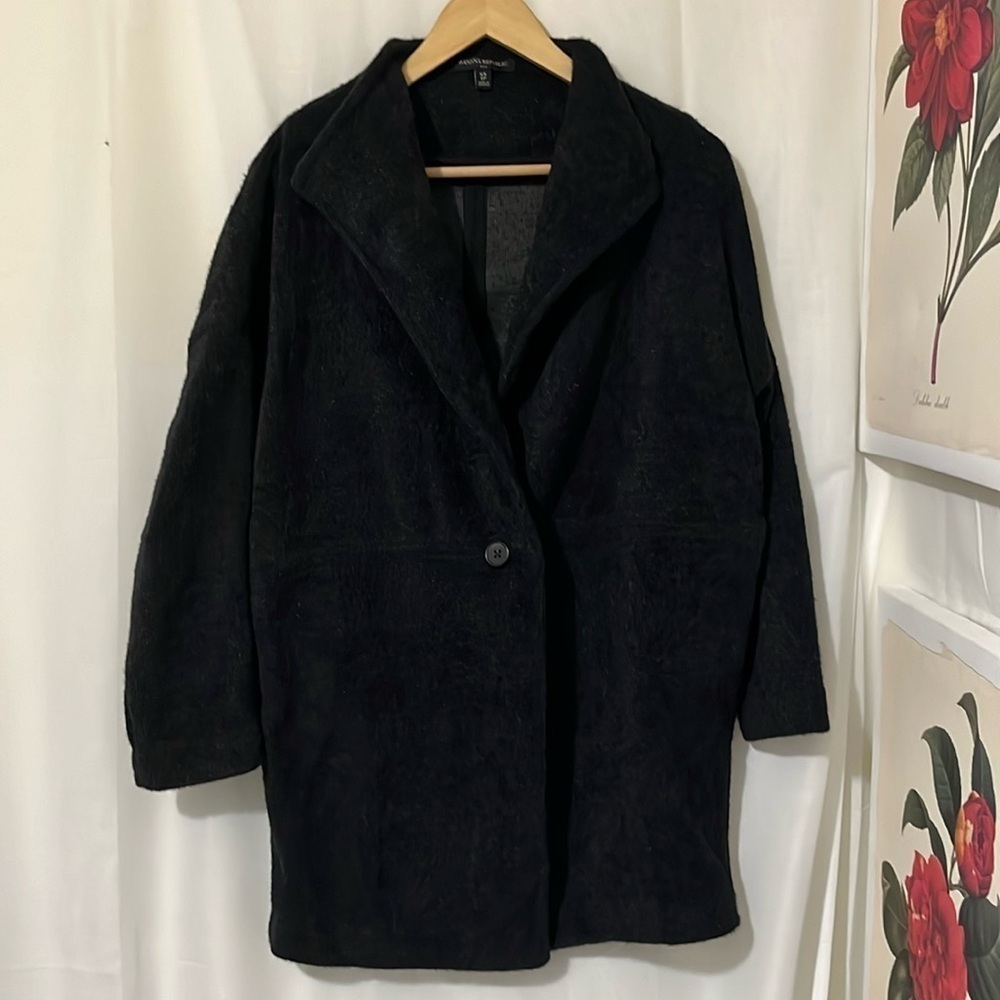 Banana Republic Oversized Black Soft Used Coat
